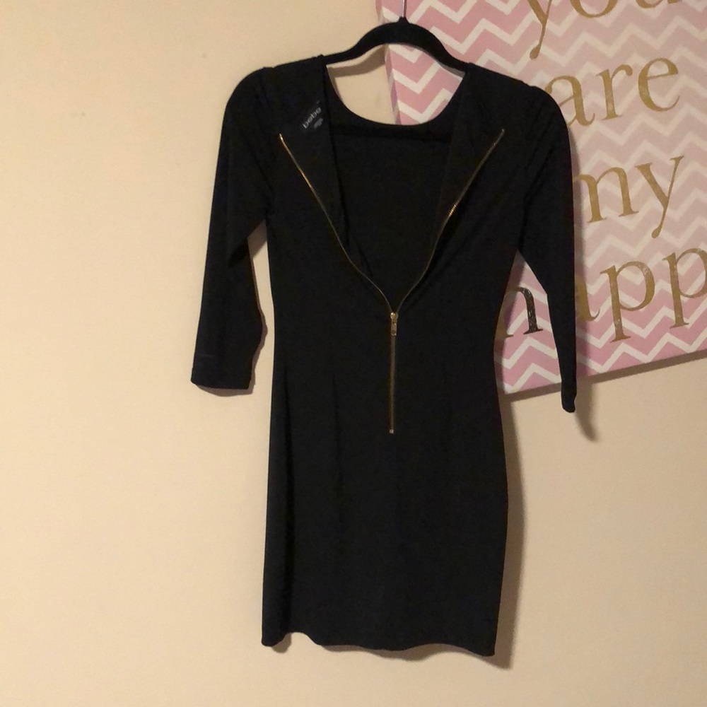 Slimming black Bebe dress